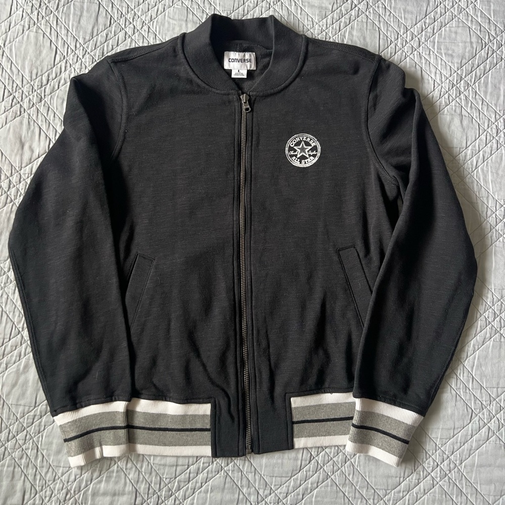 Converse All-Star Chuck Taylor Bomber Jacket Style Sweatshirt, size Large (NWT)